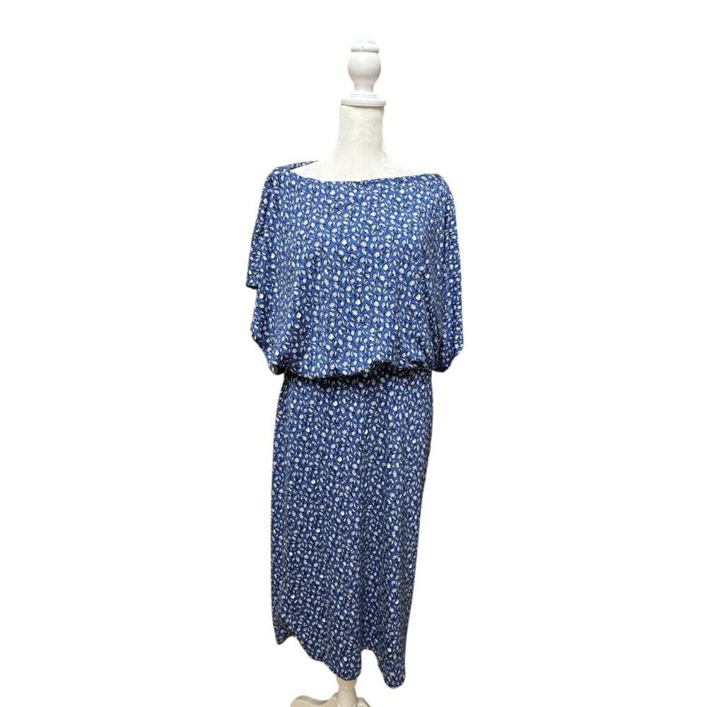 Ann Taylor Floral Midi Dress Dolman Sleeve NWT 12
